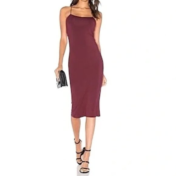 T by Alexander Wang Strappy Camisole Tank Bodycon Stretch Midi Dress Sz M NWT - Picture 1 of 7